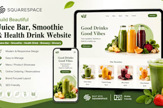 build squarespace juice bar smoothie brand health drink brewery grocery website