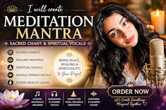 create meditation mantra, sacred chant and spiritual vocals
