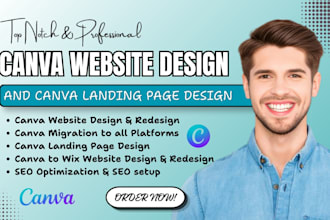 canva website design canva landing page canva to wix website redesign canva