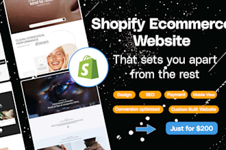 build or redesign branded shopify website, shopify ecommerce website