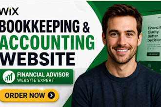 build wix bookkeeping website accounting website  financial advisor website