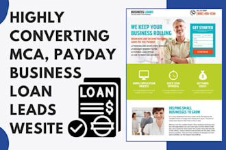 design highly converting mca payday business loan leads website