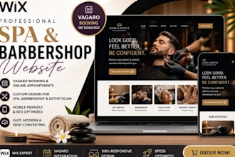 design wix spa website barbershop site esthetician website with vagaro booking