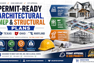 do architectural, mep, and structural plans for texas, ohio, maryland