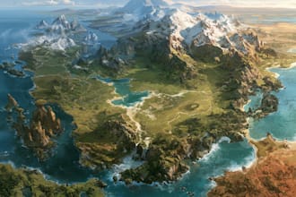 make fantasy map illustration