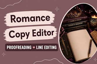 professionally copy edit your romance book, romance copy editor, proofreader