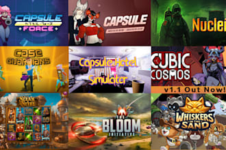 design steam page capsule art header, library banner, steam capsule art for game
