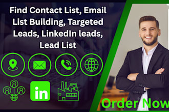 do email list building, targeted leads, linkedin leads, contact list, lead list