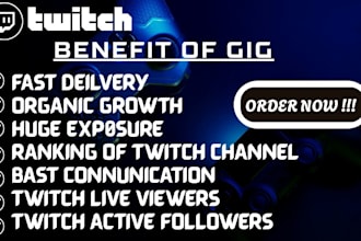 promote twitch live viewers organic followers for growth