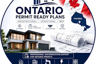 create ontario architectural, structural and mep permit plans