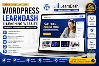 develop your wordpress learndash elearning website