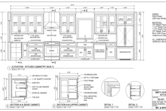 do shop drawing, woodwork, kitchen, fabrication and millwork