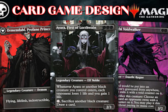 design custom mtg card game, alter tcg fantasy playing card, edh commander deck