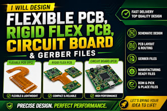 design flexible pcb, rigid flex pcb, circuit board and gerber files
