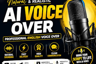 create a natural sounding ai voice over in urdu and english
