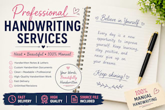 write neat and clean english handwriting