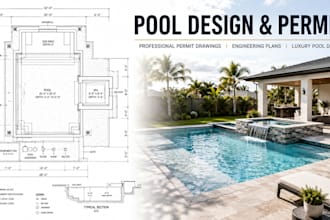 do swimming pool structural design, drafting, and permit drawings