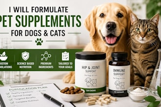 formulate custom pet supplements for dogs and cats