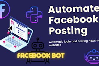 develop facebook marketplace bot, auto listing bot, craigslist bot, mercari bot