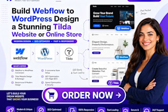 build webflow to wordpress design a stunning tilda website or online store seo
