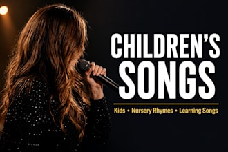write and sing children music compose kids song nursery rhymes female kid singer