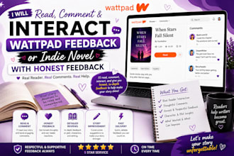 read comment and interact wattpad feedback or indie novel with honest feedb ack