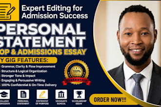 heavily edit your personal statement, admissions essay, statement of purpose
