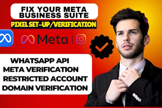 do meta business verification, domain verification and connect whatsapp business