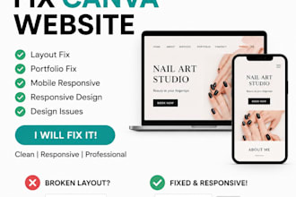 fix canva website layout portfolio mobile responsiveness responsive design issue