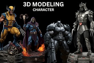 sculpt custom 3d character, statue, action figure and toy for 3d printing