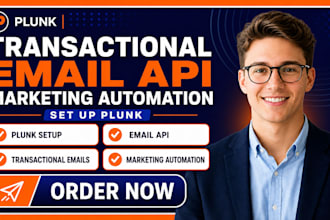 set up plunk transactional email API and marketing automation