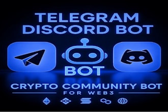 develop telegram bot, discord bot, crypto bot for web3