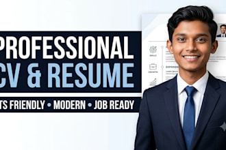 design a professional ats friendly resume CV that gets noticed