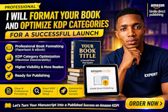 format your book and optimize kdp categories for lunch