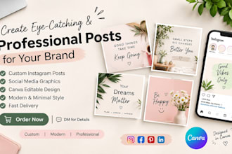 design custom instagram posts and social graphics