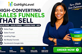 build high converting sales page, sales funnel, landing page and converting ads