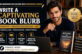 write a captivating book blurb synopsis amazon kindle book description kdp