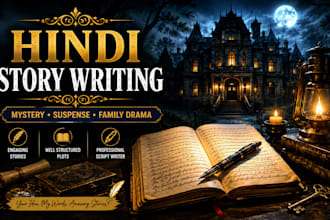 write original youtube mystery, suspense and thriller story scripts