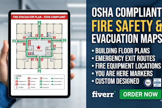 create osha compliant fire safety and evacuation maps for your building