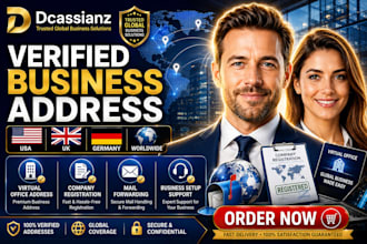 verified virtual office address company business registration in UK USA germany