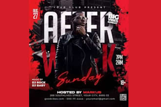create eye catching event, church, and club flyer designs