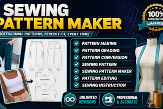 design amigurumi crochet sewing pattern maker for dress garment grading in pdf