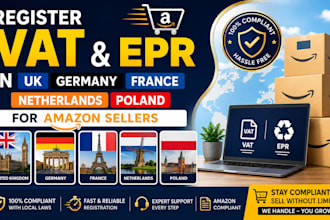 register vat and epr in UK germany france netherlands and poland for amazon
