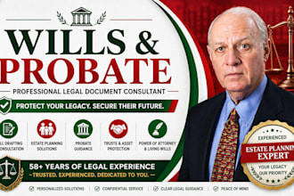 draft review and edit wills probate trusts estate planning legal document