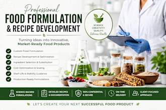 do custom food formulation and recipe development