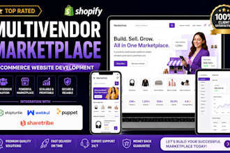 build shopify multivendor sharetribe marketplace shopify website development