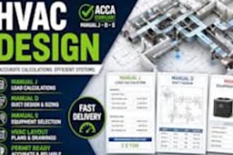 do acca manual j, d, s heating cooling load and hvac design