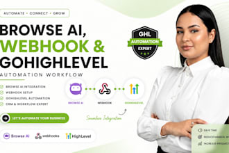 integrate browse ai, webhook and gohighlevel automation workflow