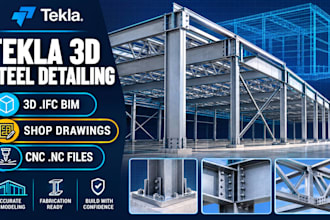 detail 3d structural steel shop drawings in tekla