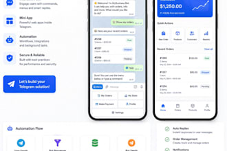 create or fix your telegram bot or mini app
